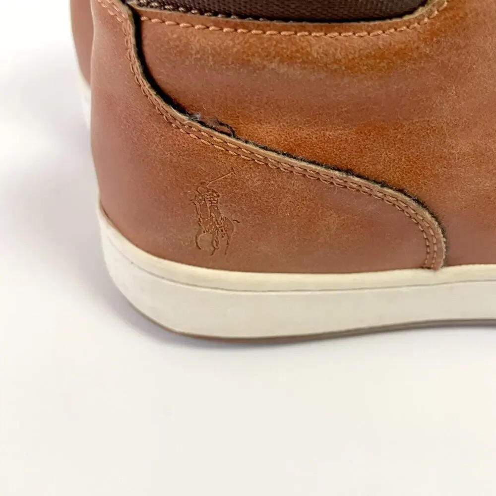 Polo Ralph Lauren Leather Chukka Sneaker Boots Sz 5 Minimalist Rugged‎ Casual